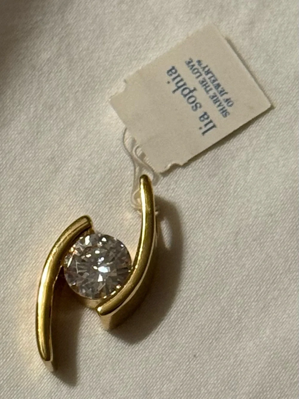 Lia Sophia Gold-Tone Clear Crystal Brooch